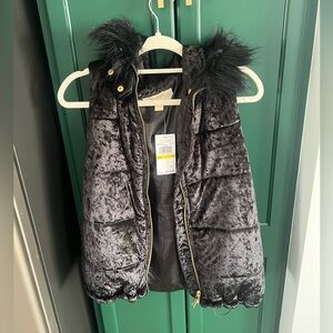 Michael Kors vest with fur lined hood